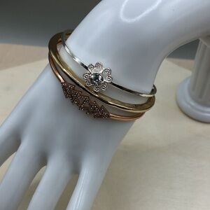 Curated bundle Stella and Dot Vera Bradley Jenny Bird slim mixed metal bracelets